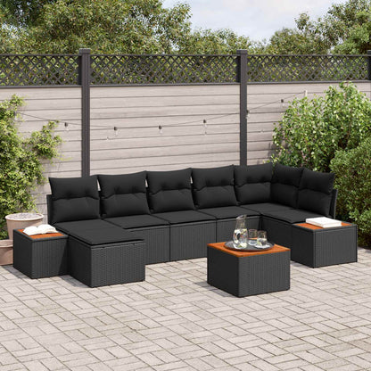 Tuinbankenset Met Kussen 8 Pcs En Crème Polyrattan