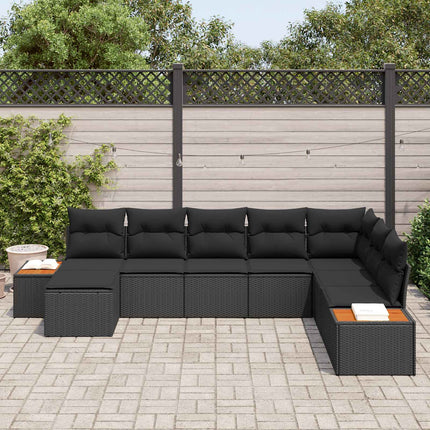 Tuinbankenset Met Kussen Met Opslag 9 Pcs Polyrattan