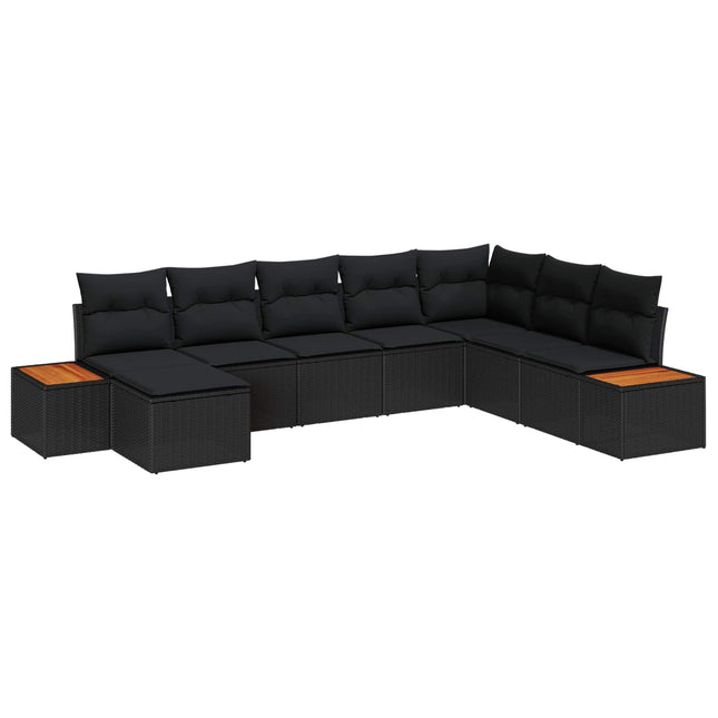 Tuinbankenset Met Kussen Met Opslag 9 Pcs Polyrattan