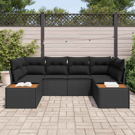 Tuinbankenset Met Kussen Met Opslag 6 Pcs Polyrattan