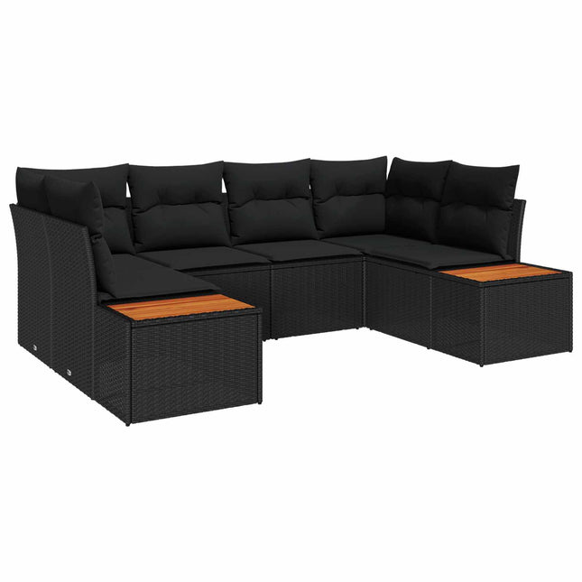 Tuinbankenset Met Kussen Met Opslag 6 Pcs Polyrattan