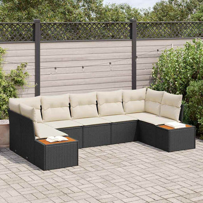 Tuinbankenset Met Kussen 7 Pcs En Crème Polyrattan