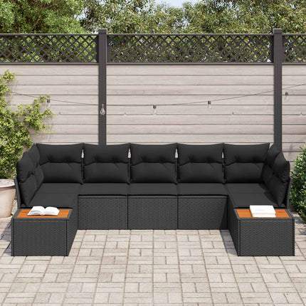 Tuinbankenset Met Kussen Met Opslag 7 Pcs Polyrattan