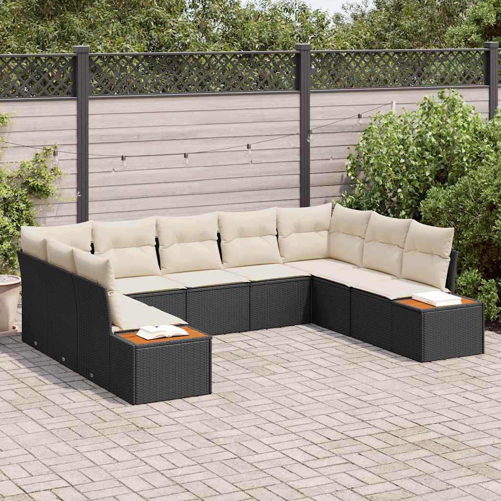 Tuinbankenset Met Kussen 5 Pcs En Crème Polyrattan