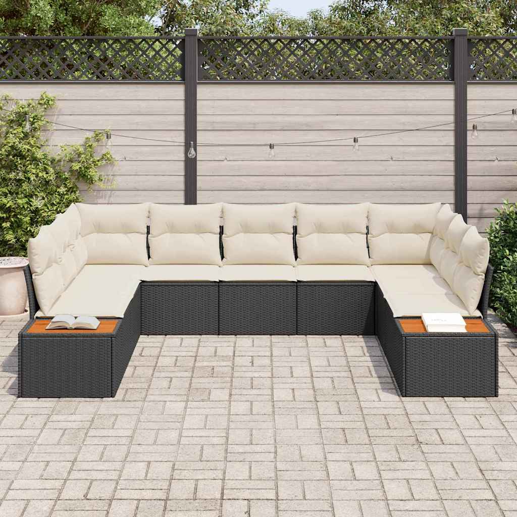 Tuinbankenset Met Kussen 5 Pcs En Crème Polyrattan