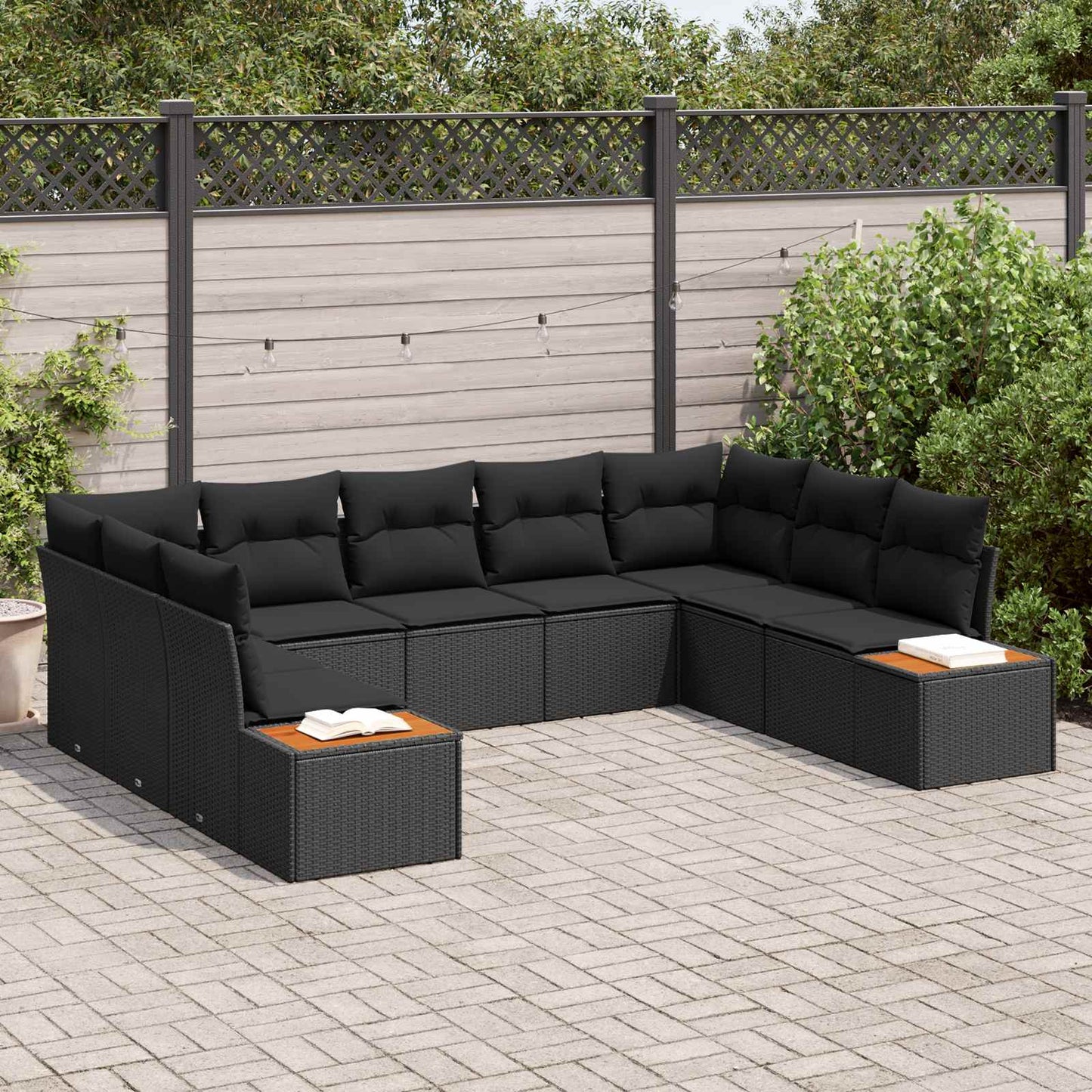 Tuinbankenset Met Kussen 5 Pcs En Crème Polyrattan