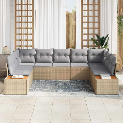 Tuinbankenset Met Kussen 5 Pcs En Licht Grijs Polyrattan