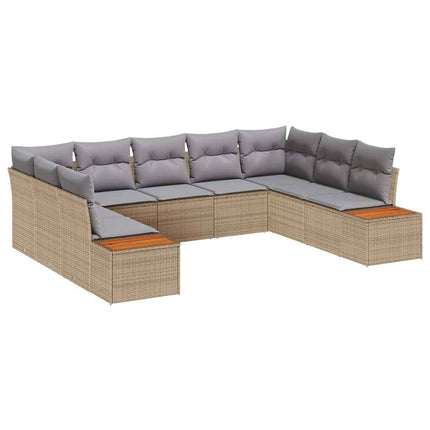 Tuinbankenset Met Kussen 5 Pcs En Licht Grijs Polyrattan