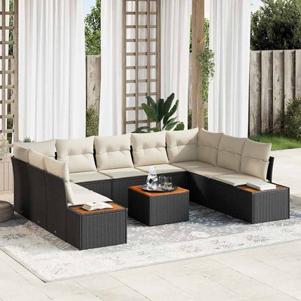 Tuinbankenset Met Kussen 5 Pcs En Licht Grijs Polyrattan