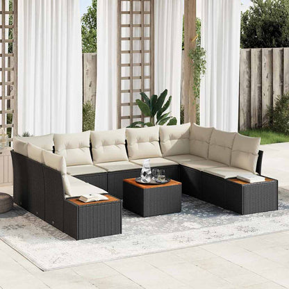 Tuinbankenset Met Kussen 5 Pcs En Crème Polyrattan
