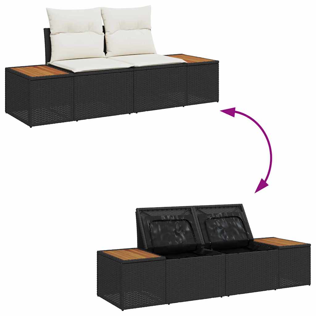Tuinbankenset Met Kussen 10 Pcs En Crème Polyrattan