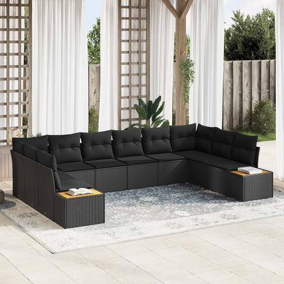 Tuinbankenset Met Kussen 10 Pcs En Crème Polyrattan