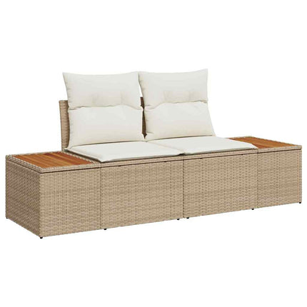 Tuinbankenset Met Kussen 10 Pcs En Crème Polyrattan