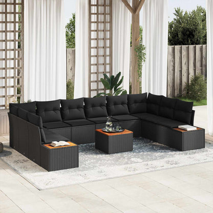 Tuinbankenset Met Kussen 10 Pcs En Crème Polyrattan