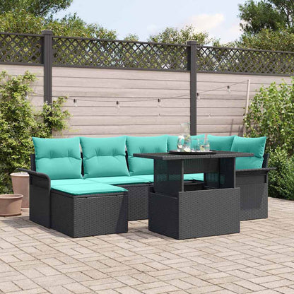 Tuin Sofa Set Met Kussen Met Opslag 7 Pcs Poly Rattan