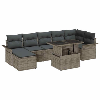 Tuin Sofa Set Met Kussen Met Opslag 8 Pcs Poly Riet