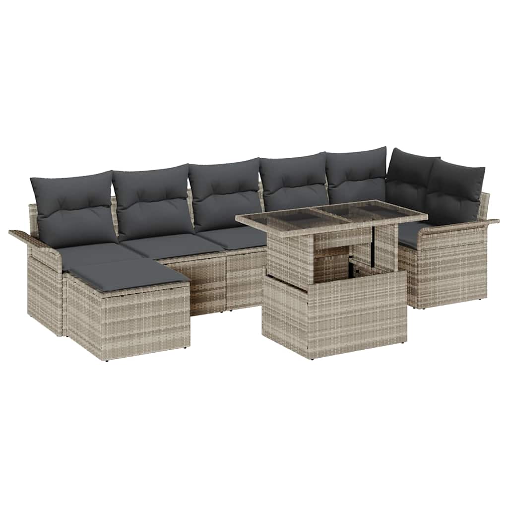 Tuin Sofa Set Met Kussen Met Opslag 8 Pcs Poly Riet