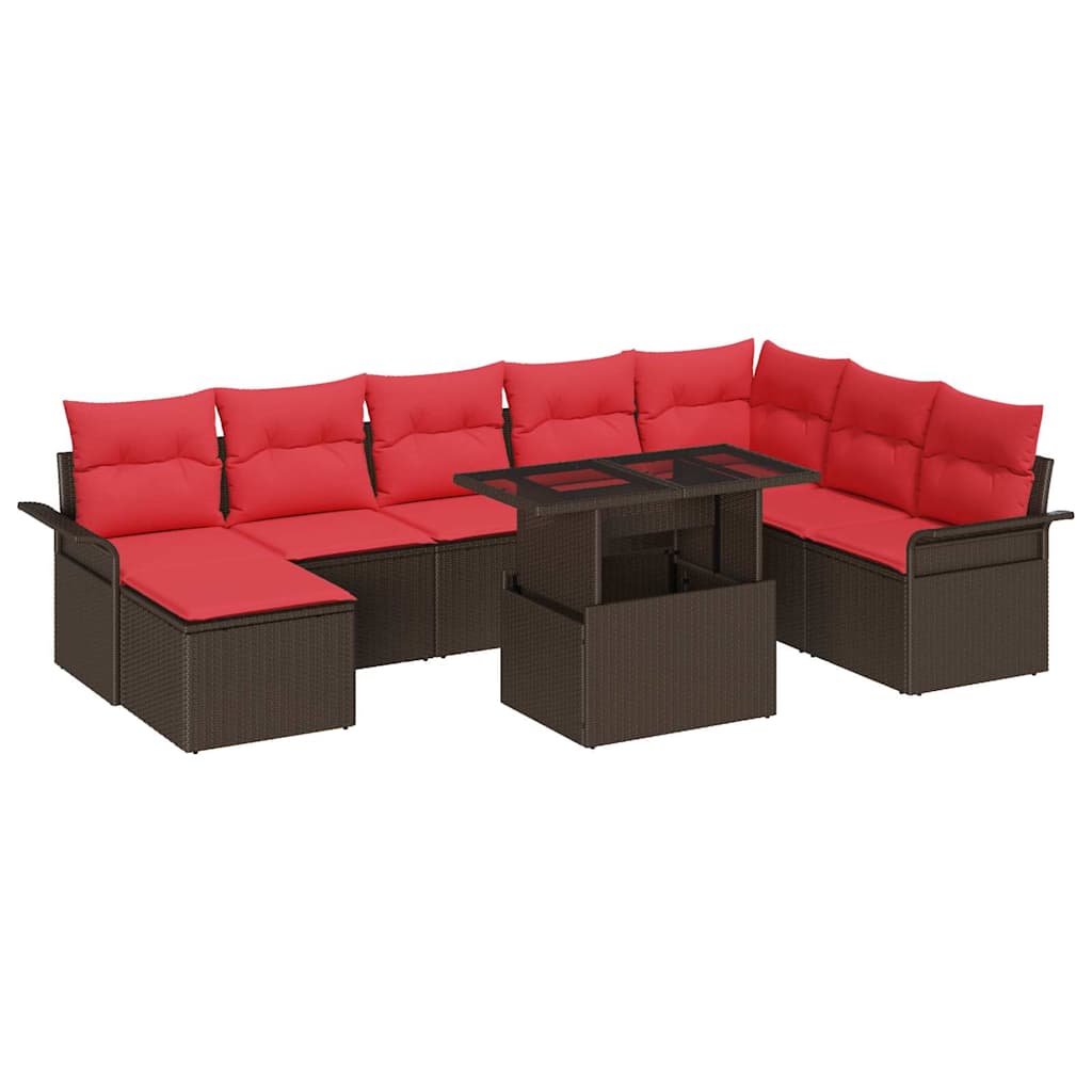 Tuin Sofa Set Met Kussen 9 Pcs Poly Rattan
