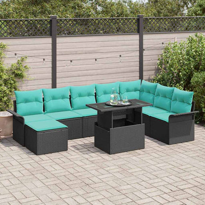 Tuin Sofa Set Met Kussen 9 Pcs Poly Rattan