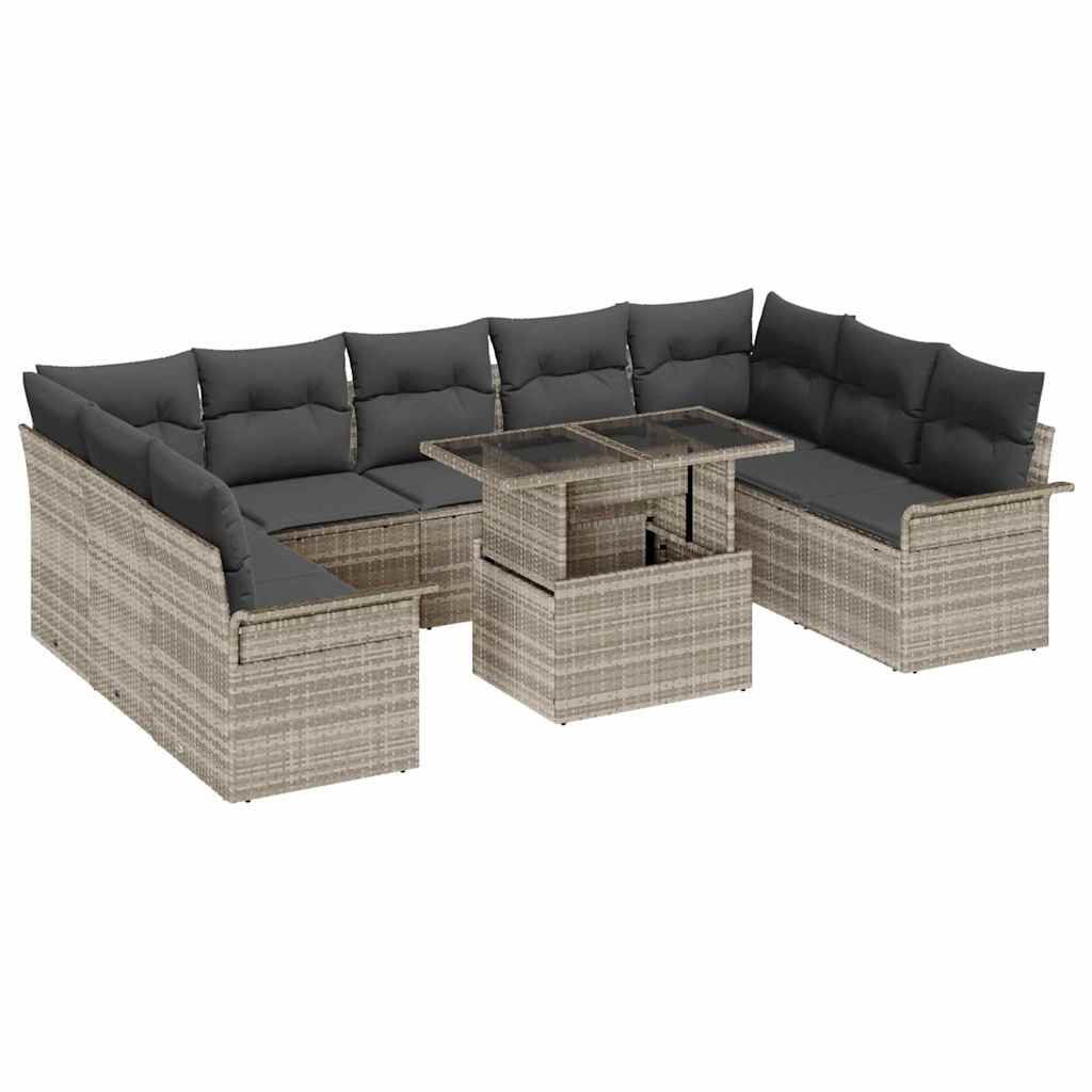Tuin Sofa Set Met Kussen Met Kussen 10 Pcs Poly Rattan
