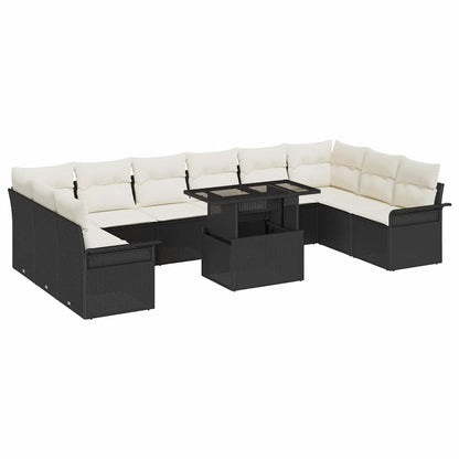 Tuin Sofa Set Met Kussen Met Kussen 11 Pcs Poly Rattan