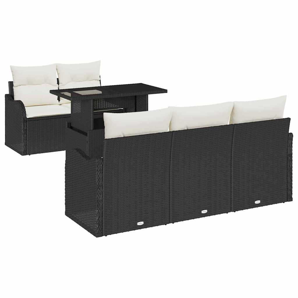 Tuin Sofa Set Met Kussen Met Kussen 6 Pcs Poly Rattan