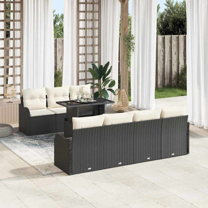 Tuin Sofa Set Met Kussen Met Opslag 8 Pcs Poly Rattan