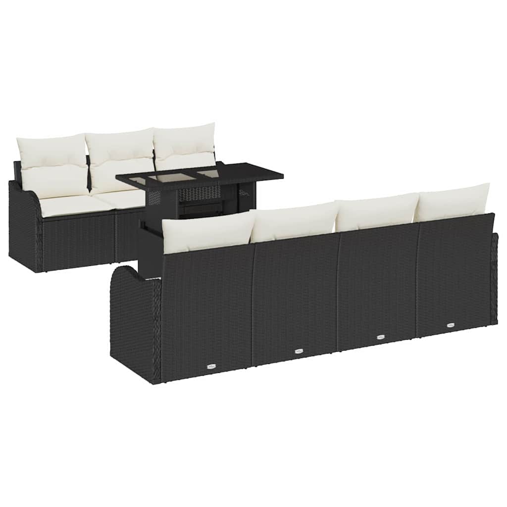 Tuin Sofa Set Met Kussen Met Opslag 8 Pcs Poly Rattan