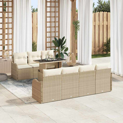 Tuin Sofa Set Met Kussen Met Opslag 8 Pcs Poly Rattan