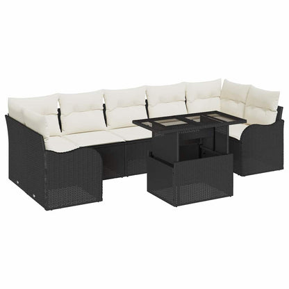 Tuin Sofa Set Met Kussen Met Opslag 8 Pcs Poly Rattan
