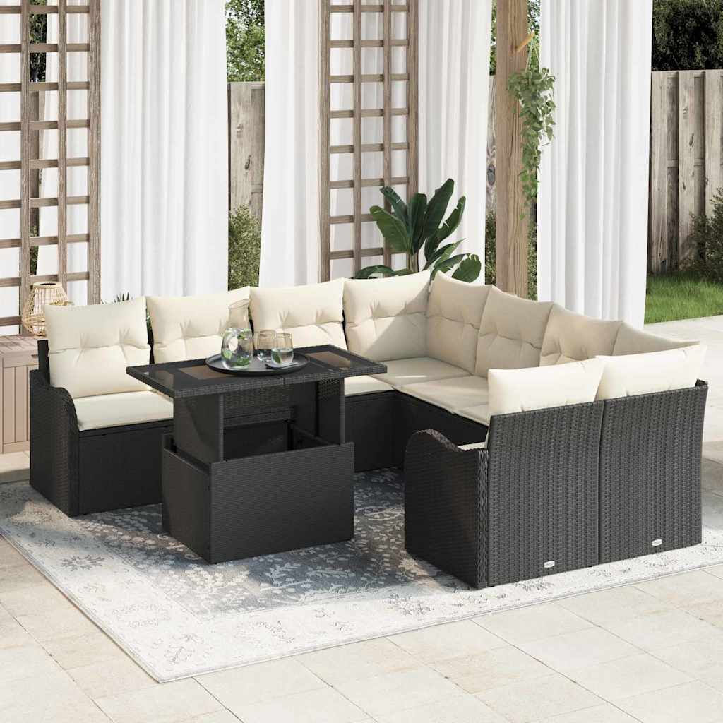Tuinbankenset Met Kussen Met Kussen 9 Pcs Polyrattan
