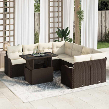 Tuinbankenset Met Kussen Met Kussen 9 Pcs Polyrattan