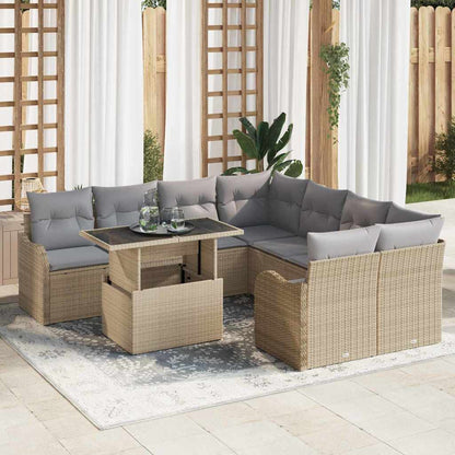 Tuinbankenset Met Kussen Met Kussen 9 Pcs Polyrattan