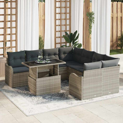 Tuinbankenset Met Kussen Met Kussen 9 Pcs Polyrattan