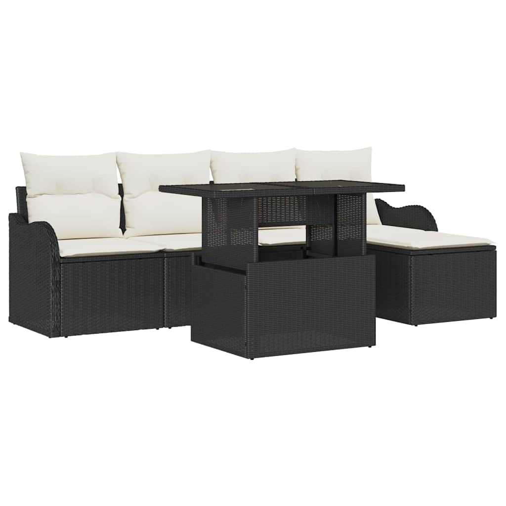 Tuinbankenset Met Kussen 6 Pcs Polyrattan