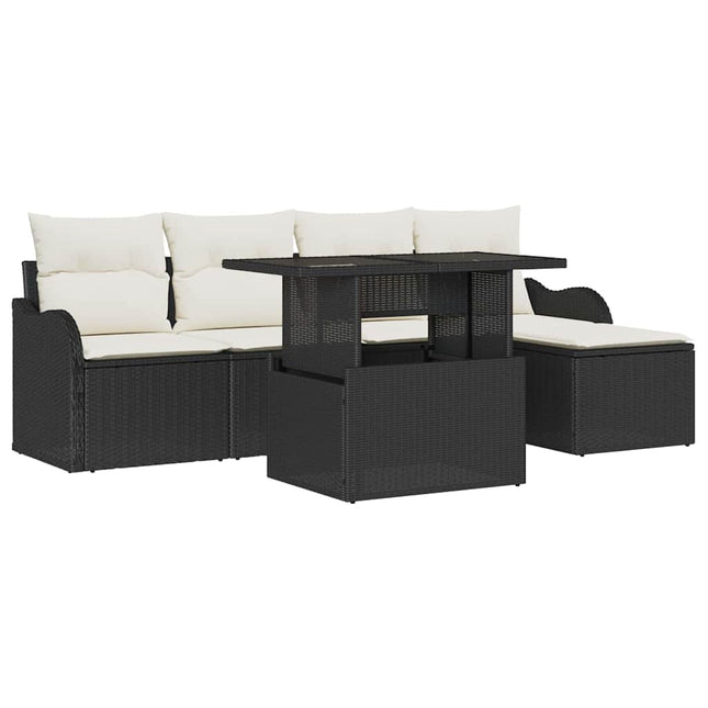 Tuinbankenset Met Kussen 6 Pcs Polyrattan