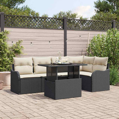 Tuin Sofa Set Met Kussen Met Kussen 6 Pcs Poly Rattan