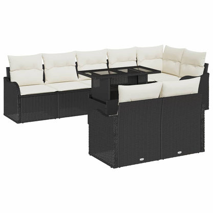 Tuin Sofa Set Met Kussen Met Kussen 9 Pcs Poly Rattan