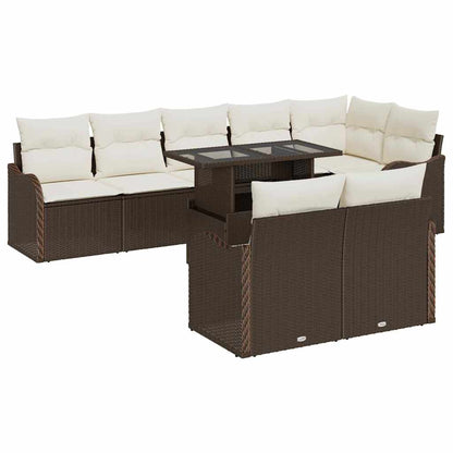Tuin Sofa Set Met Kussen Met Kussen 9 Pcs Poly Rattan