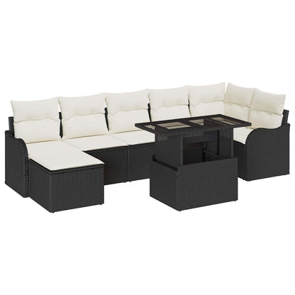 Tuin Sofa Set Met Kussen Met Opslag 8 Pcs Poly Riet