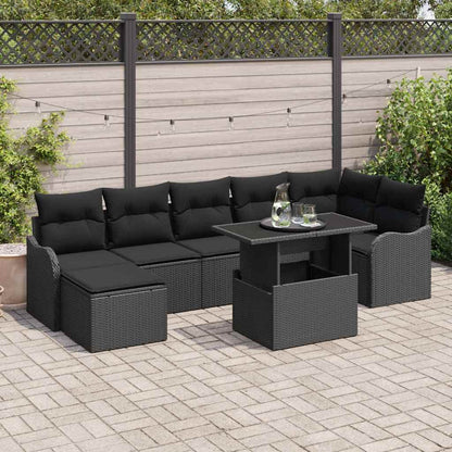 Tuin Sofa Set Met Kussen Met Opslag 8 Pcs Poly Riet