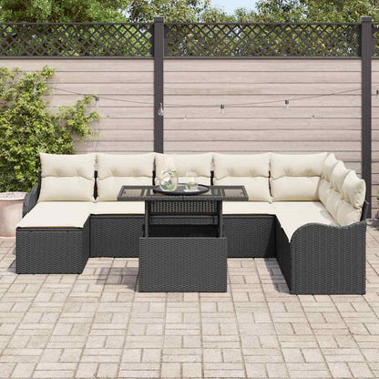 Tuin Sofa Set Met Kussen Met Opslag 9 Pcs Poly Riet