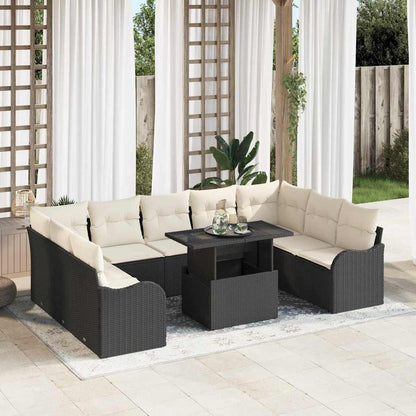 Tuin Sofa Set Met Kussen Met Kussen 10 Pcs Poly Rattan