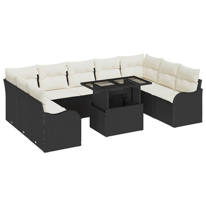 Tuin Sofa Set Met Kussen Met Kussen 10 Pcs Poly Rattan