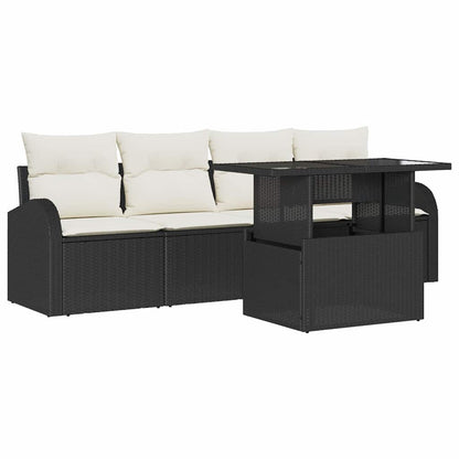 Tuin Sofa Set Met Kussen Met Kussen 5 Pcs Poly Rattan