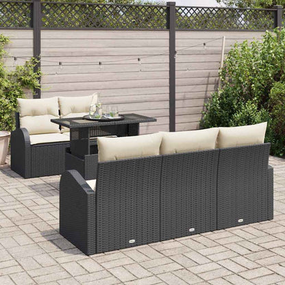 Tuin Sofa Set Met Kussen Met Kussen 6 Pcs Poly Rattan