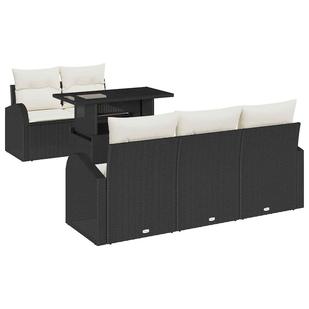 Tuin Sofa Set Met Kussen Met Kussen 6 Pcs Poly Rattan