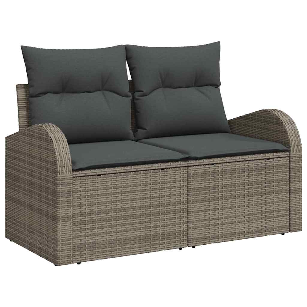 Tuin Sofa Set Met Kussen Met Opslag 7 Pcs Poly Rattan