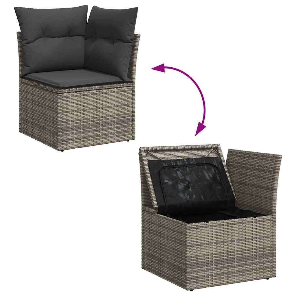 Tuin Sofa Set Met Kussen Met Opslag 7 Pcs Poly Rattan