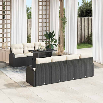 Tuin Sofa Set Met Kussen Met Opslag 8 Pcs Poly Rattan